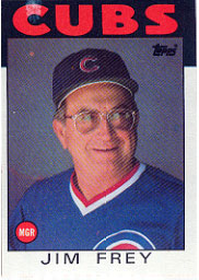1986 Topps Baseball Cards      231     Jim Frey MG